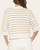 Back view of the short sleeve Casey Striped Spring Sweater showing the relaxed, boxy fit, perfect for South Dakota spring weather.