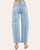 Back view of the Risen Amy slouchy barrel jeans showing back pockets and stylish leg seaming details.