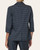 Back view of the tailored 3/4 sleeve navy grid blazer from a local South Dakota boutique