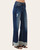 Angled profile view of Petra High Rise Wide Jeans showing the stretch fit and wide leg shape