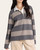 Front view of the incredibly soft Thread and Supply Pierce long sleeve polo top for women.