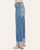 Left side profile of the versatile Petra Mid Rise Wide Cuffed Jeans, perfect for fall style in South Dakota.