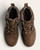 Top view of Corkys Campfire Boots in tobacco brown showing the trendy plaid lining and memory foam footbed.