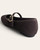 Back heel view of the comfortable slip-on Mia Mary Jane flat in chocolate brown knit
