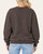 Back view of the Fall Pumpkin Spice Graphic Sweatshirt in washed chocolate brown.