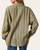 Back view of the Textured Button Down Top in olive and mustard stripes