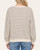Chillin in Stripes Top - Ivory/Brown back view with horizontal brown stripes, long sleeves and banded hem