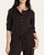 Front view of the lightly ribbed Thread & Supply Tana Top in espresso brown.
