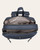 Alora Convertible Backpack - Navy opened from above to show two compartments, printed lining and an interior zip pocket.