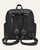 Back view of the Alora Convertible Backpack - Black with buckle-adjustable straps, a top handle and a rear zip pocket.