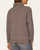 Back view of the Democracy Cowl Neck Sweater - Grey with contrasting knit textures, ribbed shoulders and a ribbed hem.