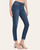 Angled front view of Lovervet Nina Skinny Jeans on a model, showing hip fading, front pockets and belt loops.