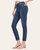 Side-angle view of Lovervet Nina Skinny Jeans on a model, showing the close-fitting leg, side seam and stitched hem.