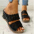 VerPetridure Women's Platform Wedge Sandals: Roman-inspired Slip-On Mules, Espadrille Style.