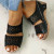 VerPetridure Women's Platform Wedge Sandals: Roman-inspired Slip-On Mules, Espadrille Style.