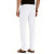 JWD Men's Pure White Linen Drawstring Pants, US size 34, ideal for casual summer beach wear