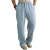 Men's Drawstring Casual Summer Elastic Waist Comfy Linen Straight Trousers