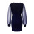 Wybzd Women's Blue Sequin Cocktail Dress: Long sleeve, V-neck, size L, perfect for clubbing