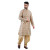 ELINA FASHION Men's Indian Satin Cotton Kurta Dhoti Set Tunic Traditional Wear