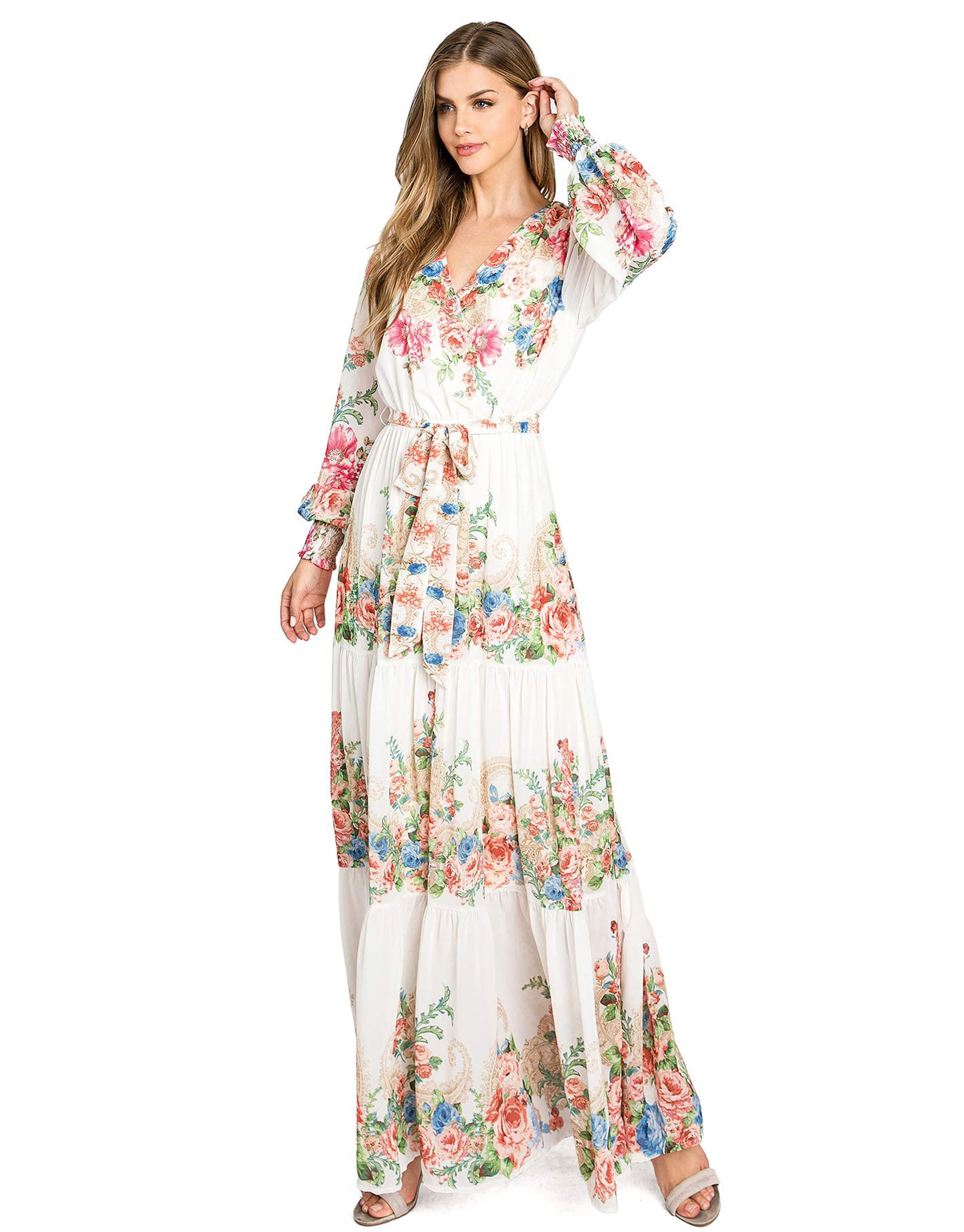 chinese dress ladies Odette Gardenia Maxi Dress – Radka