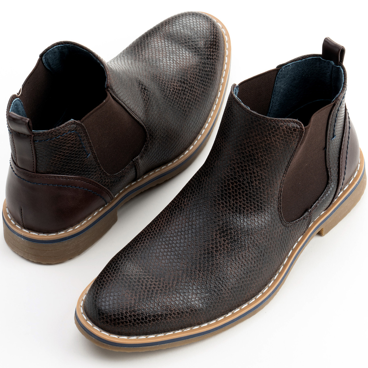 snakeskin chelsea boots mens