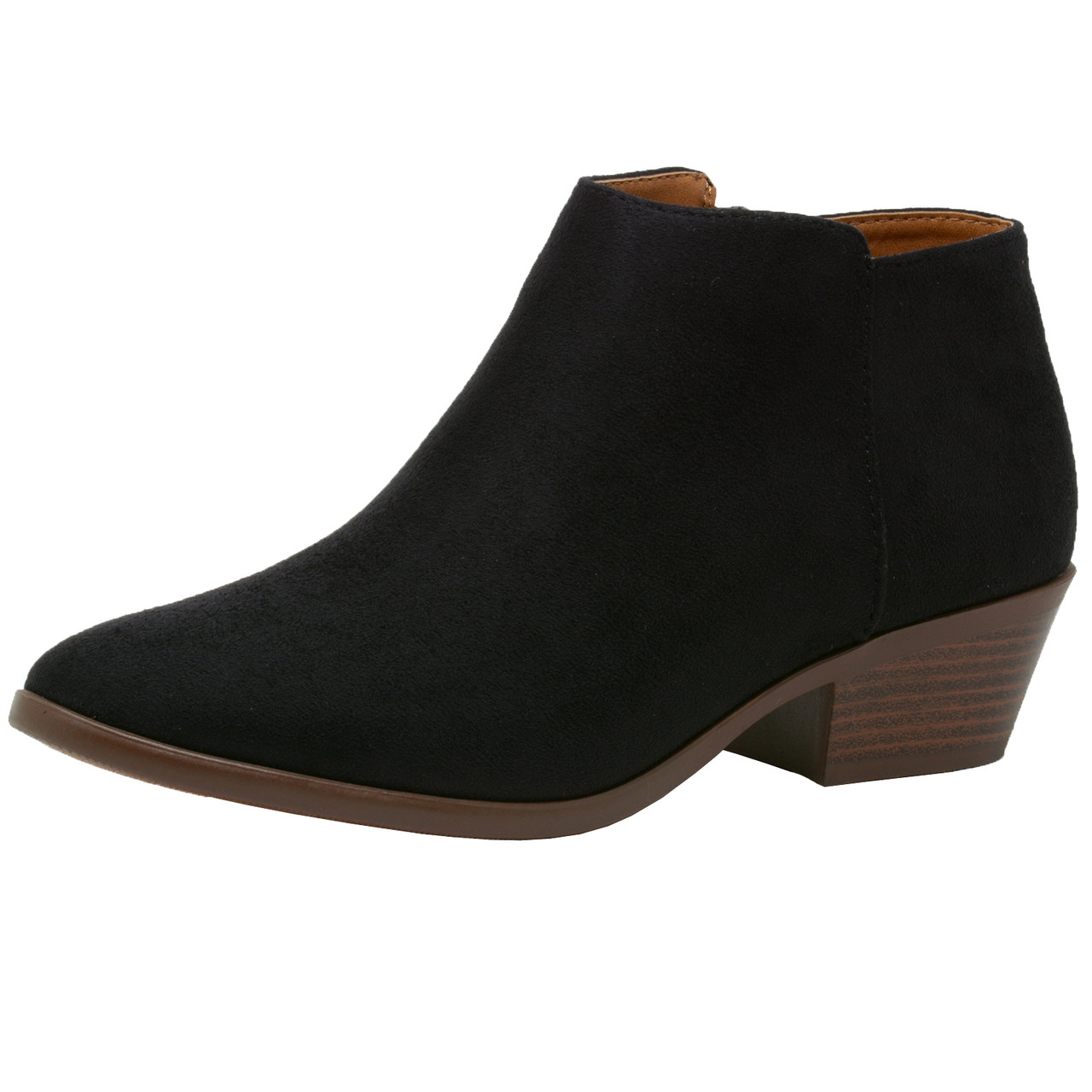 Low Heel Pointed Toe Ankle Boots & Booties-Dream Pairs