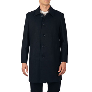 Alpine Swiss Orson Mens Wool Blend Top Coat Winter Car Coat Long Tailored Jacket