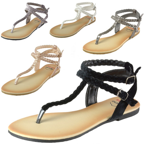 Alpine Swiss Womens Gladiator Sandals Braided T-Strap Slingback Roman Flats Alpine Swiss Womens Gladiator Sandals Braided T-Strap Slingback Roman Flats