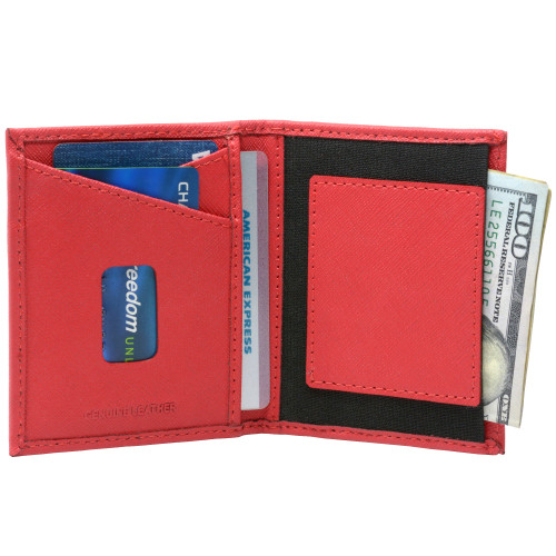 Alpine Swiss Mens Leather Bifold Wallet RFID Safe Removable Flip Up ID  Window