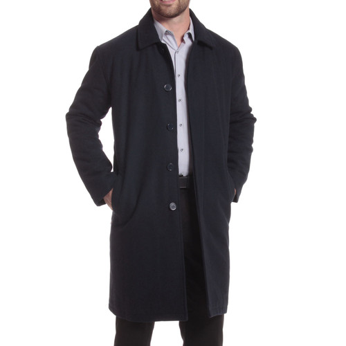 Shop FashionStore Men Casual Overcoat Single Breasted Knee Length Long  Jacket Outwear Trench Coat (Black,3XL) - Dick Smith