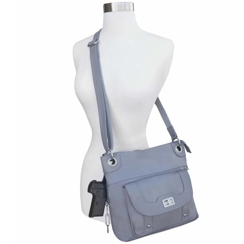 Concealed Carry Crossbody Leather Purse - Locking Zipper – ccwbags.com