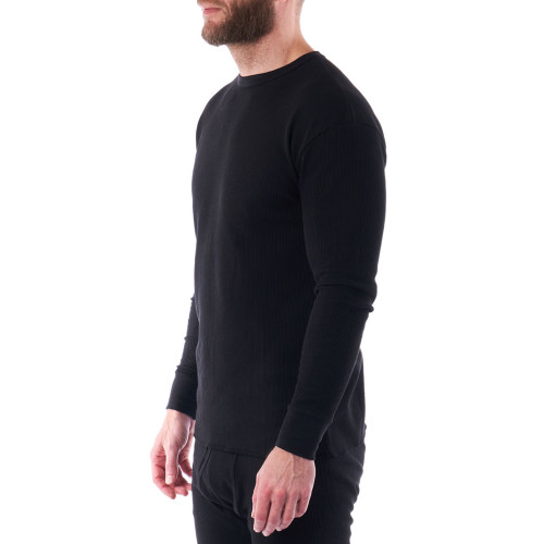 Alpine Swiss Mens Thermal Long Sleeve Top Underwear Crew Neck Shirt Waffle  Knit Henley Base Layer