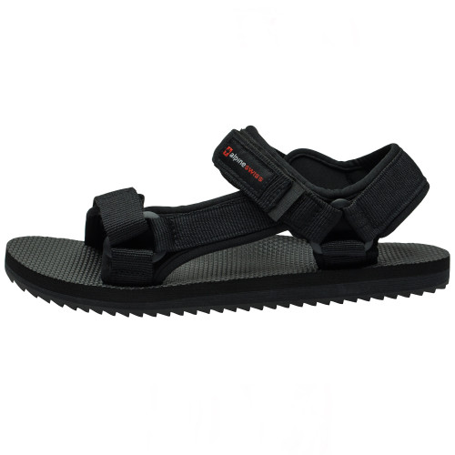 Alpine Swiss Mens Double Strap Casual Slides Flat Sandals