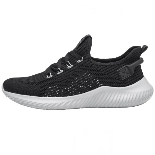 Alpine Swiss Mens Fashion Sneakers Lightweight Knit Tennis Shoes - Black - Size 10