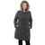 Alpine Swiss Women's Wool Blend Long Trench Coat with Removable Fur Hood and Belt - Regular & Plus Sizes