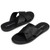 Alpine Swiss Hugo Mens Vegan Leather Slide Sandals Dressy Comfy Indoor Outdoor Shoes Cross Strap Design for Casual Elevated Wear Anti-Slip Flip Flops