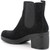 Alpine Swiss Womens Suede Chelsea Boots Made in Italy Block Heel Ankle Booties