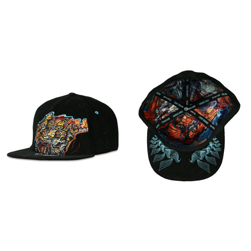 Buy a Black Android Jones Tiger Swallowtail Fitted Hat Online from Tree Huggers Co-op