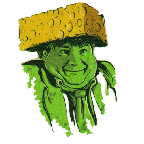 Buy a Farley Cheesehead Sticker Online from Tree Huggers