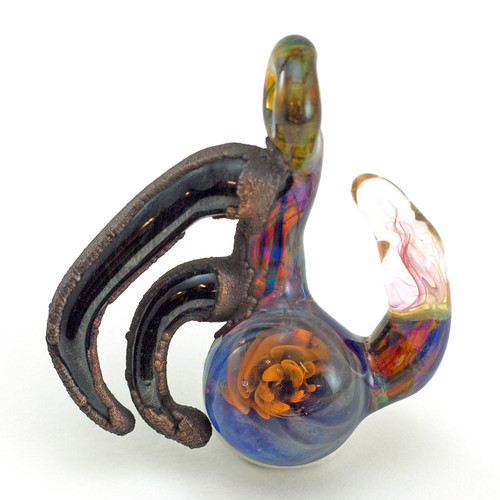 Buy a Electroformed "Galaxy Implosion" Glass Pendant Online from Tree Huggers Co-op