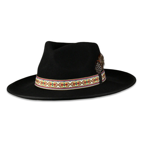 Obsidian Black Yellowstone Hat - Front/Side