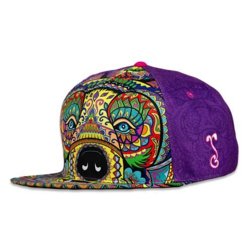 Amanda Vela Bear Purple Fitted Hat