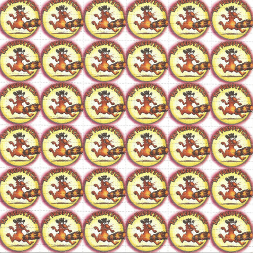 Product Description: This is a high-quality reprint of the classic design from the early 1990s. This print features Fat Freddy's Cat as seen in the Furry Freak Brothers Magazine
Artist: Zane Kesey
Size: 7.5" Square - has perforations every .25" with a total 900 squares