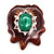 Buy a Malachite with Silver 64 Star Tetrahedron Pinecone Pendant Online from Tree Huggers Co-op