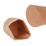 A large, brown kraft paper bag with a circular base and an open top. The bag has a simple design.