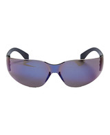 Sunglasses with a sleek, purple-tinted lens and black frames, suitable for outdoor leisure activities.