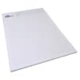 A4 writing pad with 10 leaves, featuring a white surface and a logo in one corner. Perfect for office use.