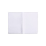 A soft PVC folder in white, featuring a simple design with an internal pocket and a logo branding.