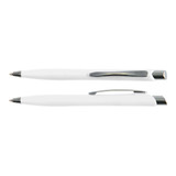 A Stingray Pen, featuring a sleek white plastic design with a silver clip and tip.