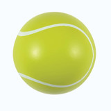 A bright yellow tennis ball with a white curved stripe detail, designed for high bounce.